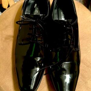 Black patent leather shoes
